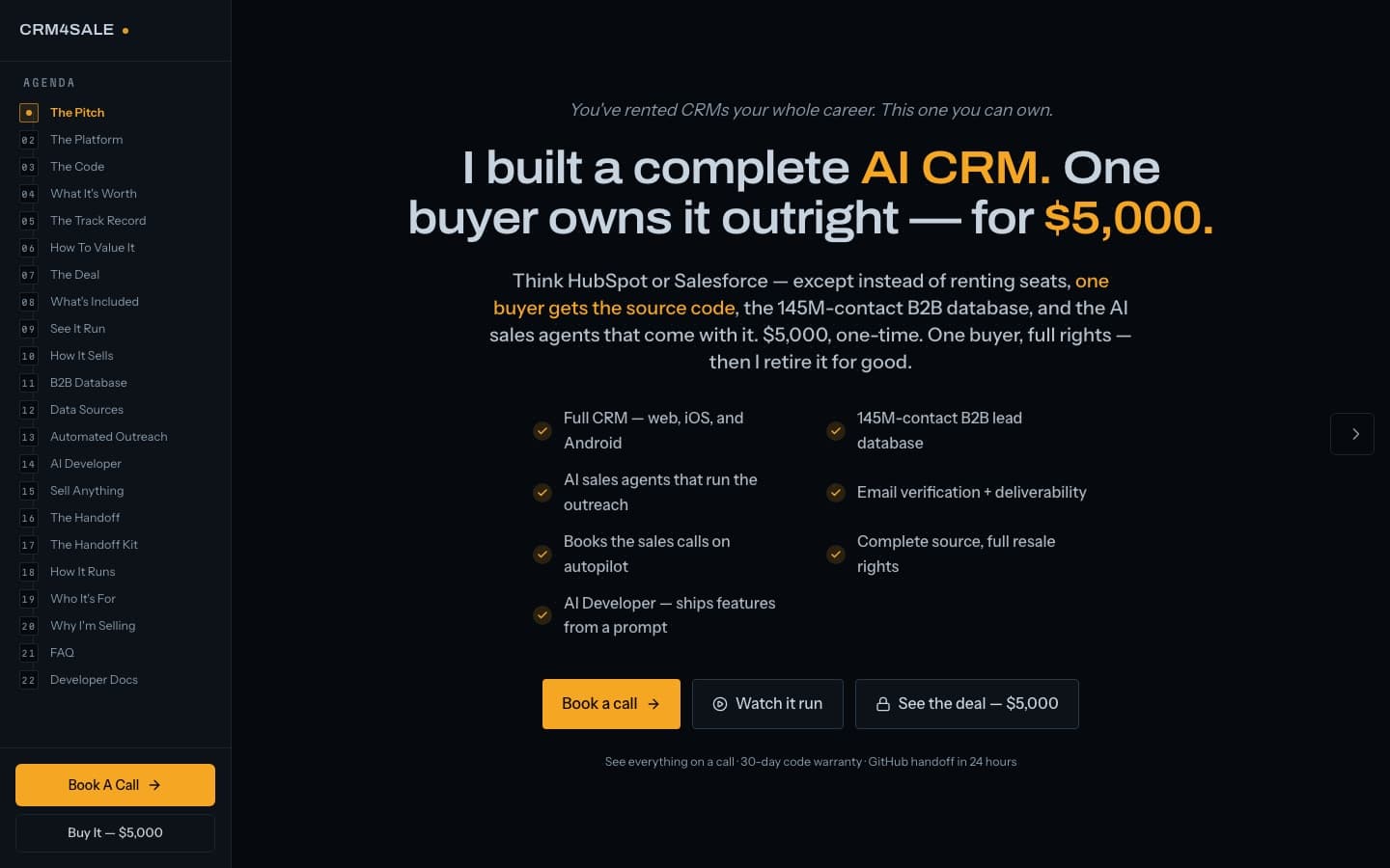 CRM4Sale — home page